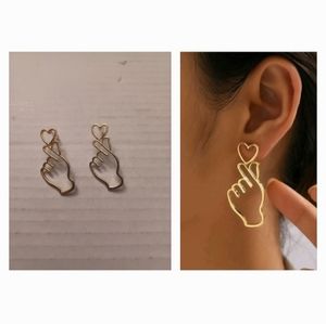 4/$40 New Heart & Gesture Drop Earrings